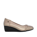 Cuñas Celeste para mujer color plateado