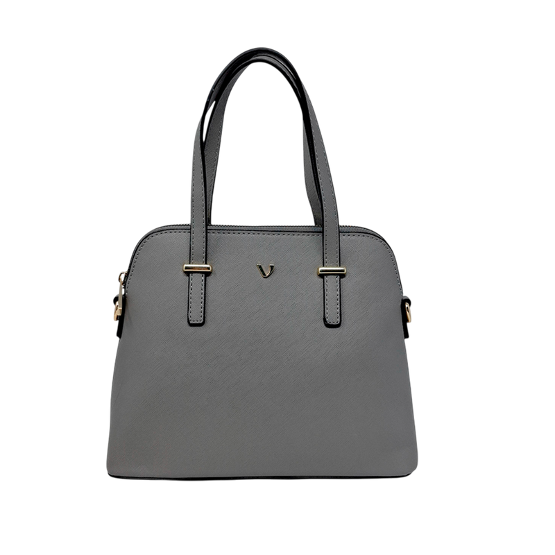 Cartera Satchel Paola para mujer color gris