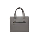 Cartera Satchel July para mujer color gris