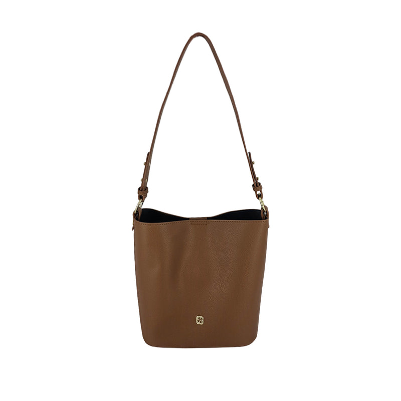 Cartera Satchel Louisse para mujer color tan