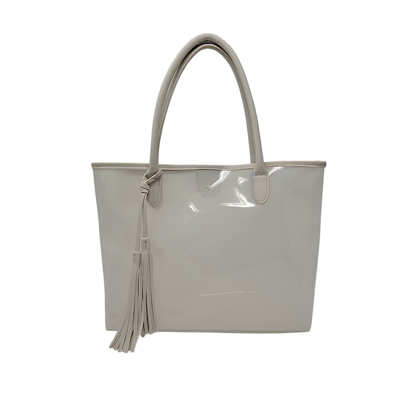 Cartera Tote Rosmira para mujer color hueso