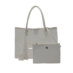 Cartera Tote Rosmira para mujer color hueso