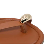 Sandalias flats Pina para mujer color tan
