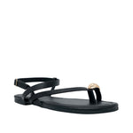Sandalias flats Pina para mujer color negro
