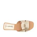 Sandalias flats Marcela para mujer color dorado