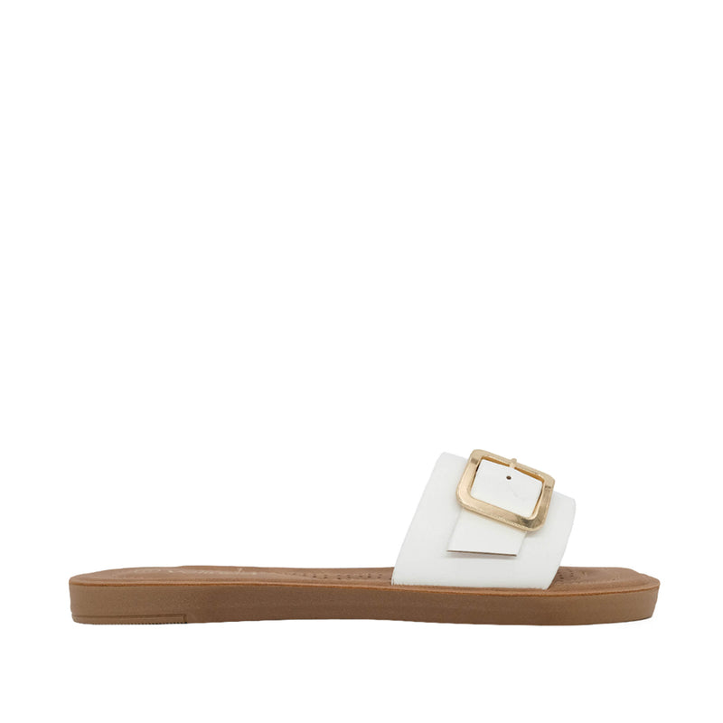 Sandalias flats Ines para mujer color blanco