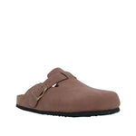 Sandalias flats Clogy para mujer color café