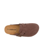 Sandalias flats Clogy para mujer color café