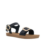 Sandalias Flats Carmen para mujer color negro