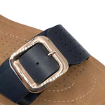 Sandalias Flats Carmen para mujer color negro