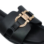 Sandalias Flats Amanda para mujer color negro