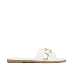 Sandalias Flats Amanda para mujer color hueso