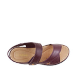 Sandalias Rosalia para mujer color vino