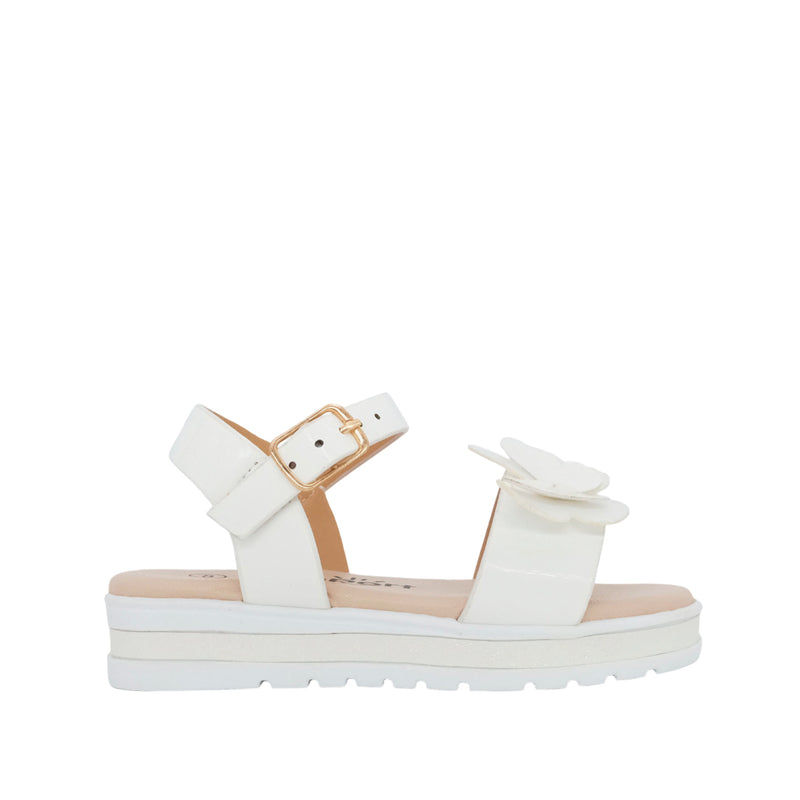 Sandalias flats Dilia para infante color blanco
