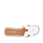 Sandalias Flats Lucia para mujer color blanco