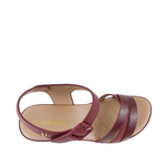 Sandalias de cuña Julieta para mujer color vino