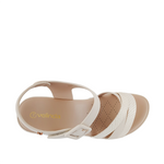 Sandalias de cuña Julieta para mujer color beige