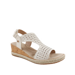 Sandalias de cuña Bianca para mujer color hueso