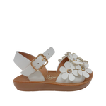 Sandalias flats Flori para infante color blanco