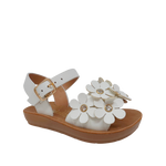Sandalias flats Flori para infante color blanco