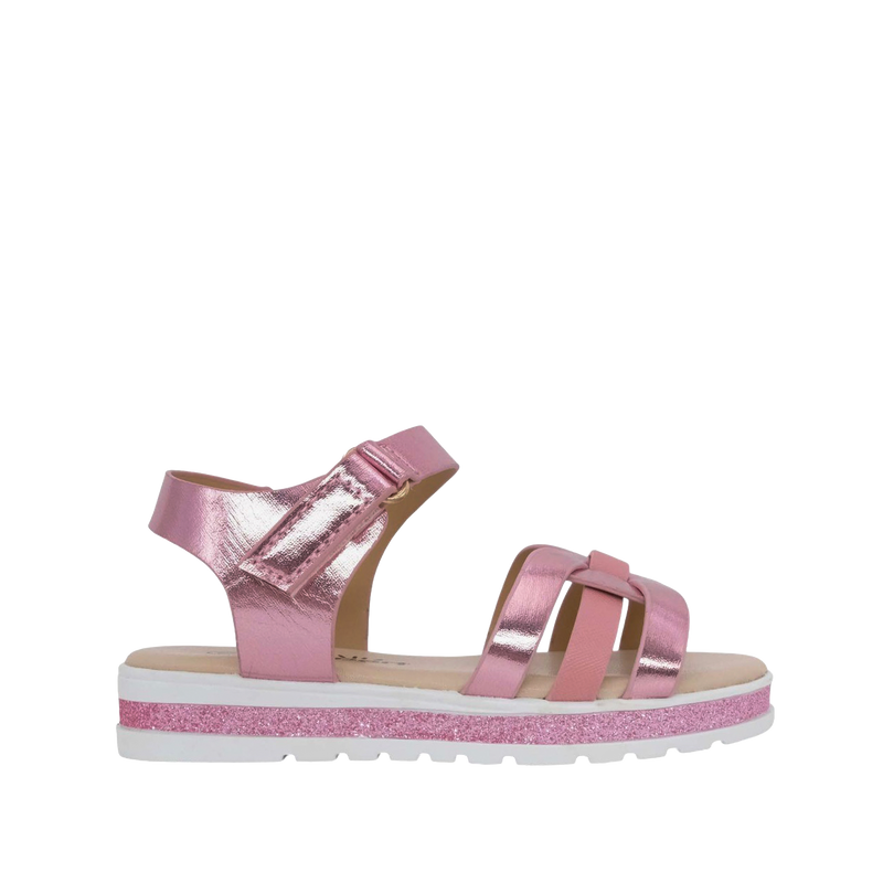 Sandalias flats Dilia para infante color rosado