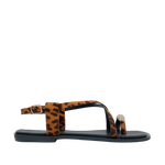 Sandalias flats Estela para mujer color animal print