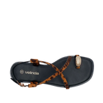 Sandalias flats Estela para mujer color animal print