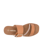 Sandalias flats Duna para mujer color tan