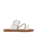 Sandalias flats Duna para mujer color blanco