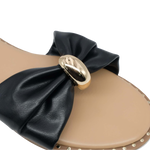 Sandalias flats Aura para mujer color negro