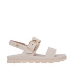 Sandalias flats Abbey para mujer color taupe