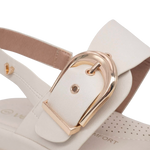 Sandalias flats Abbey para mujer color taupe