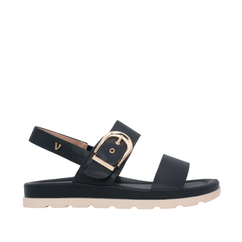 Sandalias flats Abbey para mujer color negro