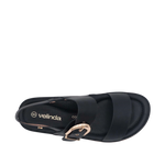Sandalias flats Abbey para mujer color negro