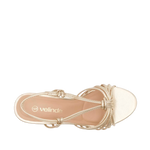 Sandalias de tacón Suki para mujer color dorado