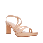 Sandalias de tacón Lara para mujer color dorado
