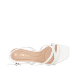 Sandalias de tacón Kiara para mujer color blanco