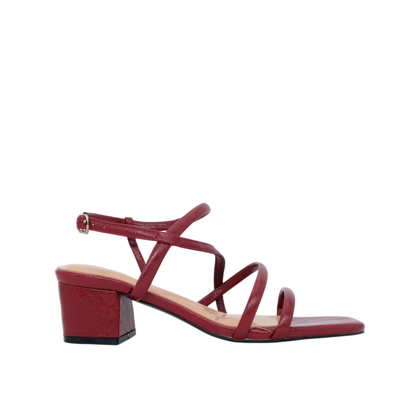 Sandalias de tacón Chole para mujer color rojo