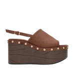 Sandalias de plataforma Eloise para mujer color marrón