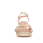 Sandalias de tacón Astrid para mujer color dorado