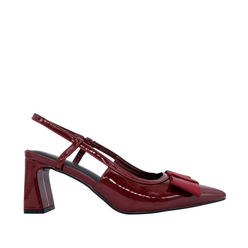 Tacones slingback Gabriela para mujer color vino