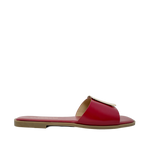 Sandalias flats Violeta para mujer color rojo
