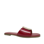 Sandalias flats Violeta para mujer color rojo