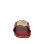 Sandalias flats Violeta para mujer color rojo