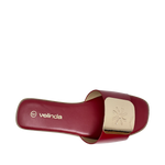 Sandalias flats Violeta para mujer color rojo