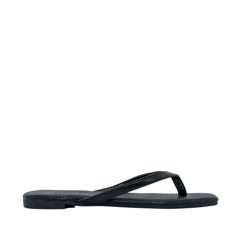 Sandalias flats Solina para mujer color negro