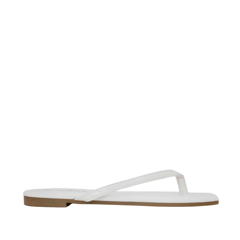 Sandalias flats Solina para mujer color blanco