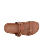 Sandalias flats Soho para mujer color tan