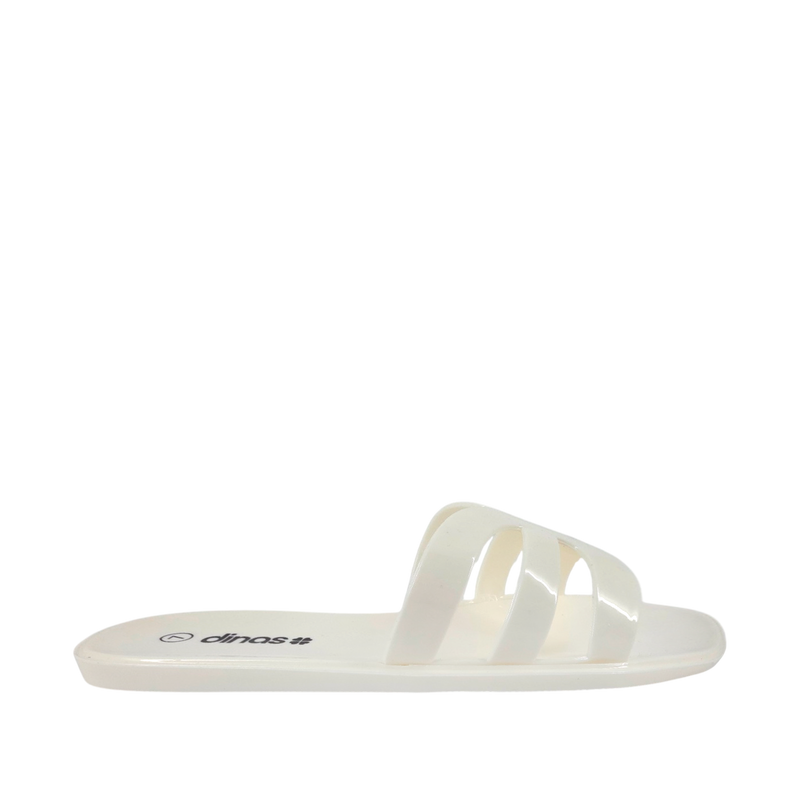 Sandalias flats Sirena para mujer color hueso