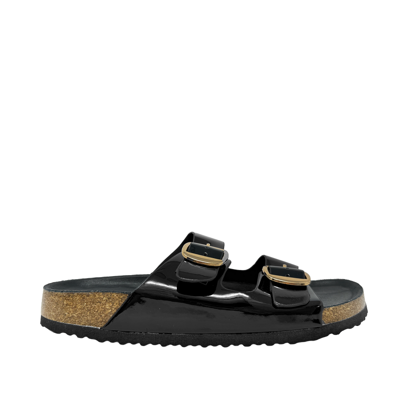 Sandalias flats Mirka para mujer color negro